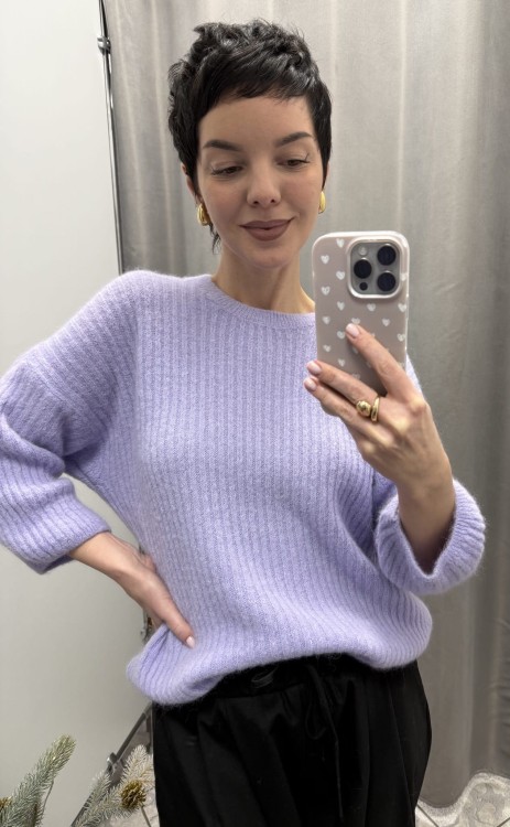 Sweter fioletowy