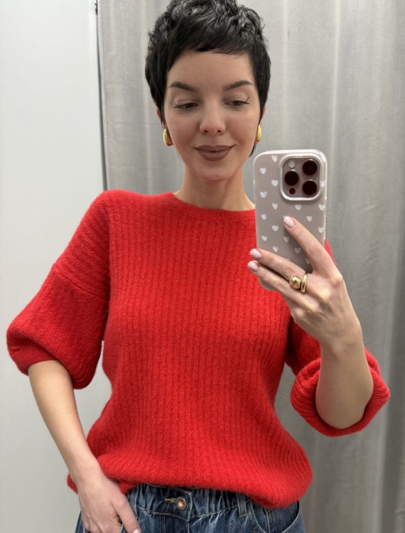 Sweter czerwony