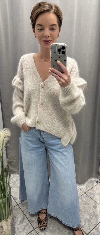 Sweter moher falbanka